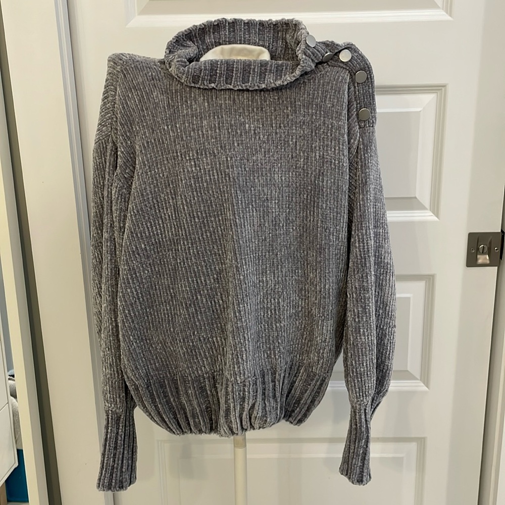 Cynthia Rowley Grey chunky knit sweater
